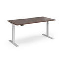 Dams Elev8 Luxe Straight Sit-Stand Desk in white, 1600mm with adjustable height and sleek modern design.