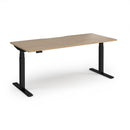 Dams Elev8 Luxe straight sit-stand desk in 1800mm with adjustable height and modern design, shown in a workspace setting.