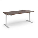 Dams Elev8 Luxe straight sit-stand desk in white, 1800mm length with adjustable height, modern office workspace furniture