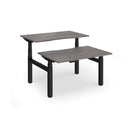 Dams Elev8 Luxe sit-stand back-to-back desks with 1200mm width, featuring modern design and adjustable height for ergonomic workspace.