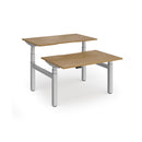 Dams Elev8 Luxe sit-stand back-to-back desks with 1200mm width, featuring sleek modern design and adjustable height.