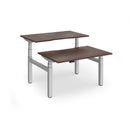 Dams Elev8 Luxe sit-stand back-to-back desks with 1200mm width, showcasing adjustable height and modern workspace design.