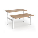 Dams Elev8 Luxe sit-stand back-to-back desks with 1400mm width, featuring adjustable height and modern ergonomic design.