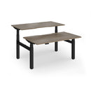 Dams Elev8 Luxe sit-stand back-to-back desks with 1400mm width, featuring sleek modern design and adjustable height.