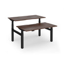 Dams Elev8 Luxe sit-stand back-to-back desks with 1400mm width, featuring adjustable height and modern workspace design
