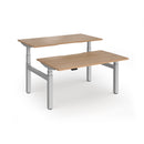 Dams Elev8 Luxe sit-stand back-to-back desk with 1400mm width, featuring adjustable height and sleek modern design.