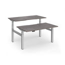 Dams Elev8 Luxe sit-stand back-to-back desks in 1400mm with adjustable height and sleek modern design.