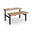 Dams Elev8 Luxe sit-stand back-to-back desks, 1600mm wide, featuring adjustable height and modern office workspace design.
