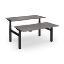 Dams Elev8 Luxe sit-stand back-to-back desks with 1600mm width, featuring adjustable height and sleek modern design.