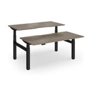Dams Elev8 Luxe sit-stand back-to-back desks with 1600mm width, featuring adjustable height and modern ergonomic design.
