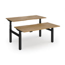 Dams Elev8 Luxe sit-stand back-to-back desks in 1600mm with adjustable height and modern design, shown from the side.
