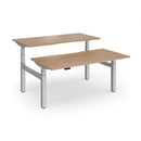 Dams Elev8 Luxe sit-stand back-to-back desk with 1600mm length, featuring adjustable height and sleek modern design.