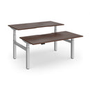 Dams Elev8 Luxe Sit-Stand Back-To-Back Desks in 1600mm with adjustable height and sleek white finish