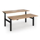 Dams Elev8 Luxe sit-stand back-to-back desks with 1800mm length, featuring adjustable height and modern office design.