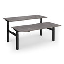 Dams Elev8 Luxe sit-stand back-to-back desks with 1800mm width, featuring adjustable height and sleek modern design.