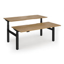 Dams Elev8 Luxe sit-stand back-to-back desks with 1800mm length, featuring adjustable height and modern workspace design.