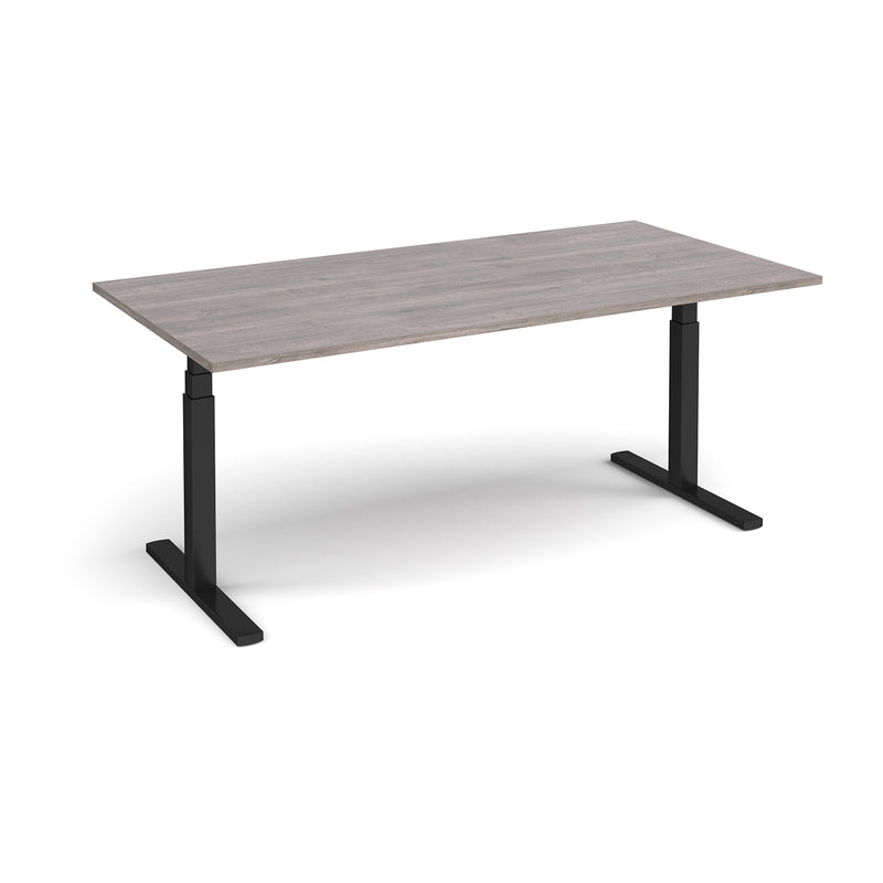 Elev8 Touch Rectangular Boardroom Table - Grey Oak - NWOF