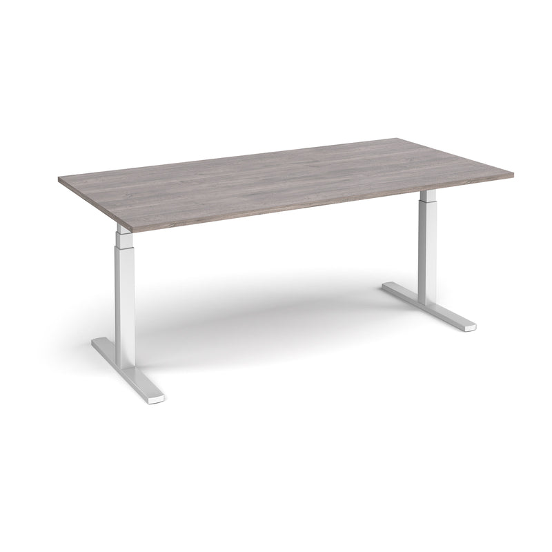 Elev8 Touch Rectangular Boardroom Table - Grey Oak - NWOF