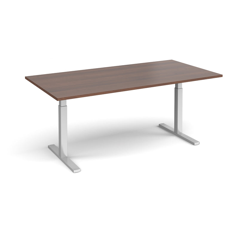 Elev8 Touch Rectangular Boardroom Table - Walnut - NWOF