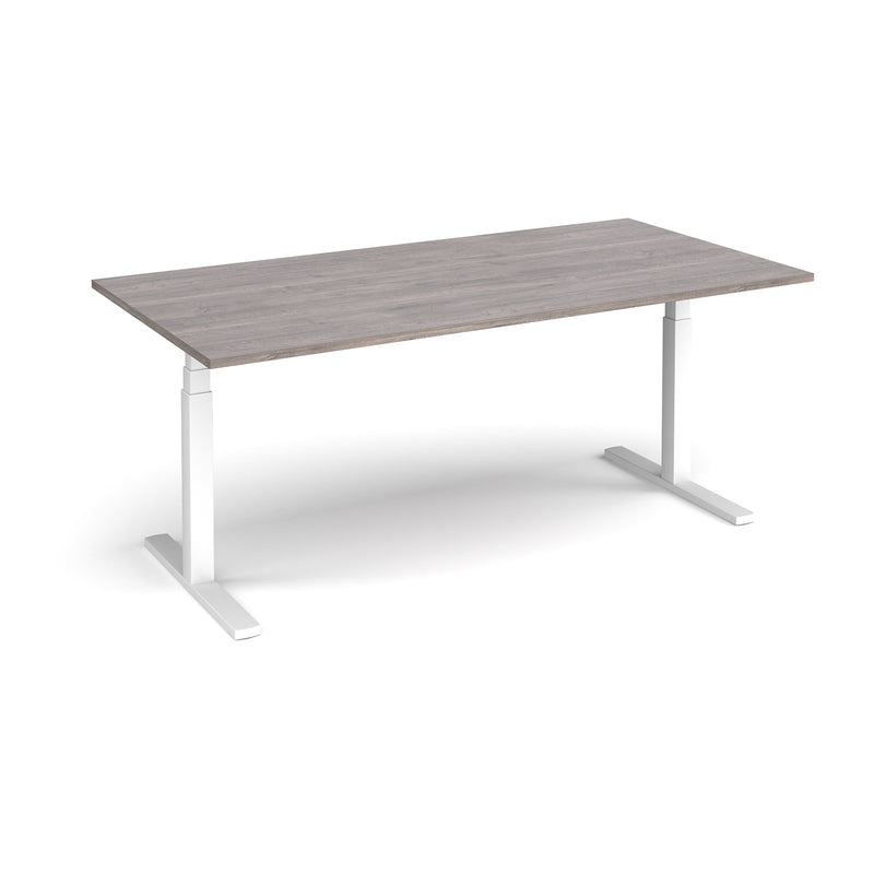 Elev8 Touch Rectangular Boardroom Table - Grey Oak - NWOF