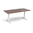 Elev8 Touch Rectangular Boardroom Table - Walnut - NWOF