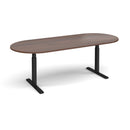 Elev8 Touch Radial End Boardroom Table 2400mm - Walnut - NWOF
