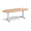 Elev8 Touch Radial End Boardroom Table 2400mm - Beech - NWOF