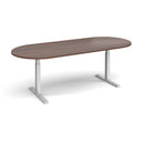 Elev8 Touch Radial End Boardroom Table 2400mm - Walnut - NWOF