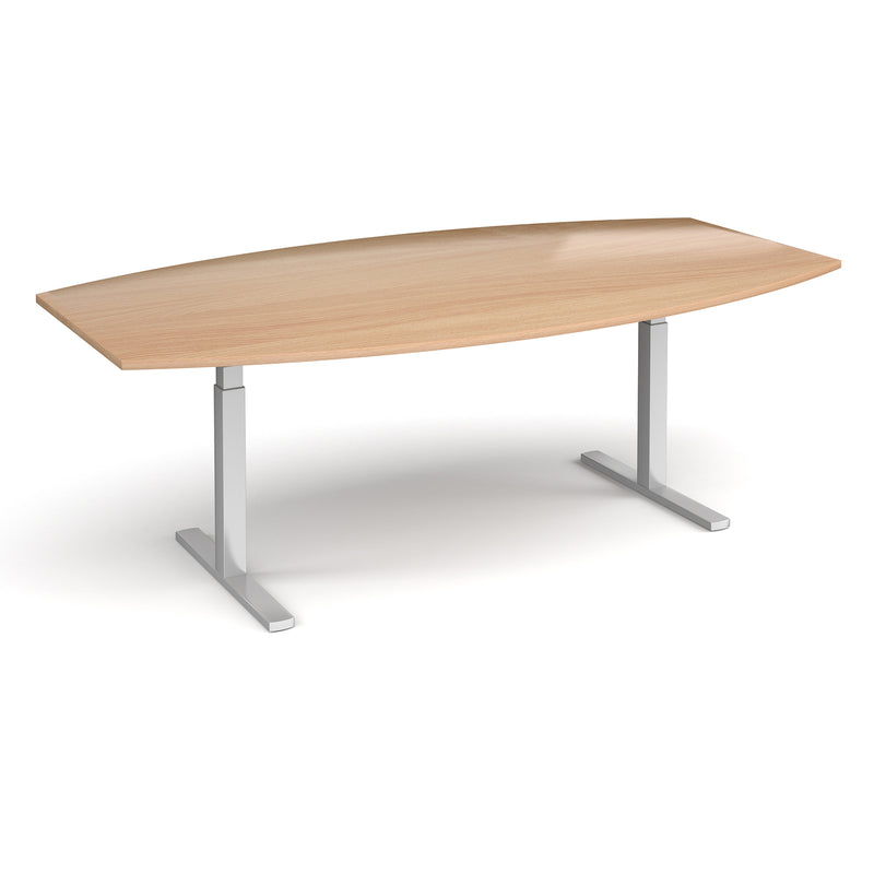 Elev8 Touch Radial Boardroom Table 2400mm - Beech - NWOF