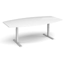 Elev8 Touch Radial Boardroom Table 2400mm - White - NWOF