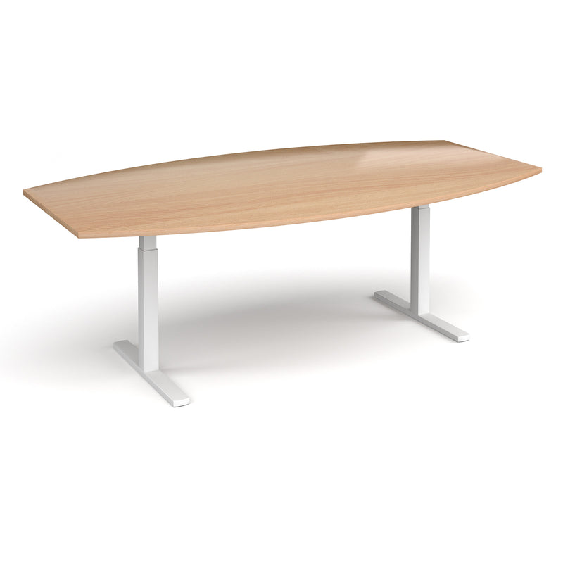 Elev8 Touch Radial Boardroom Table 2400mm - Beech - NWOF