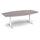 Elev8 Touch Radial Boardroom Table 2400mm - Grey Oak - NWOF