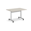 Rectangular Fliptop Meeting Table With Silver Frame - Light Grey - NWOF