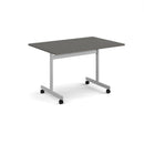 Rectangular Fliptop Meeting Table With Silver Frame - Onyx Grey - NWOF