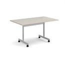 Rectangular Fliptop Meeting Table With Silver Frame - Light Grey - NWOF