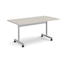 Rectangular Fliptop Meeting Table With Silver Frame - Light Grey - NWOF