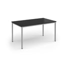 Flexi 25 Rectangular Table With Silver Frame - Black - NWOF