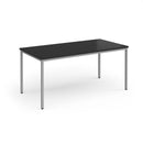 Flexi 25 Rectangular Table With Silver Frame - Black - NWOF