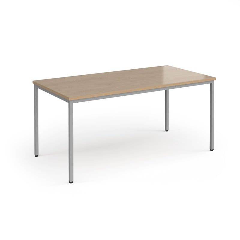 Flexi 25 Rectangular Table With Silver Frame - Kendal Oak - NWOF