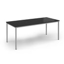 Flexi 25 Rectangular Table With Silver Frame - Black - NWOF