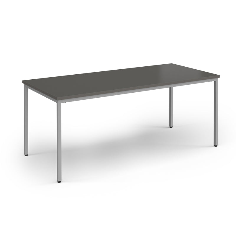 Flexi 25 Rectangular Table With Silver Frame - Onyx Grey - NWOF