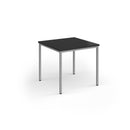 Flexi 25 Rectangular Table With Silver Frame - Black - NWOF