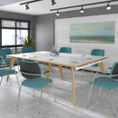 Fuze Rectangular Boardroom Table With 2 Cut-Outs - Onyx Grey - NWOF