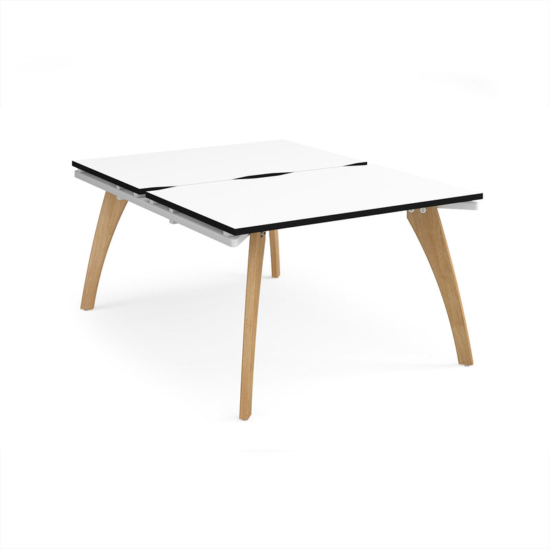 Fuze Back To Back Desks - White/Black