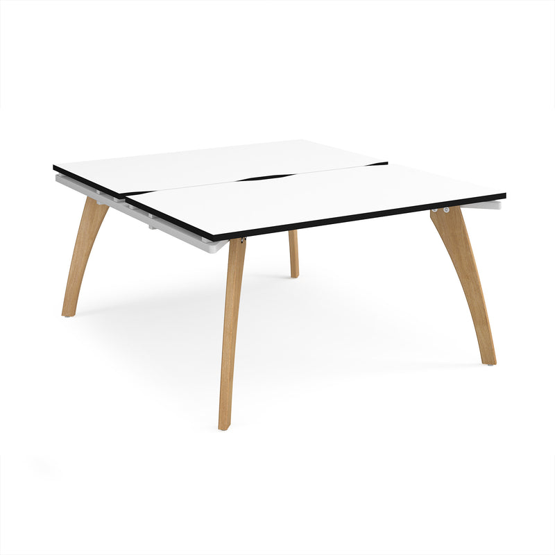 Fuze Back To Back Desks - White/Black
