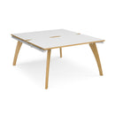 Fuze Back To Back Desks - White/Oak - NWOF