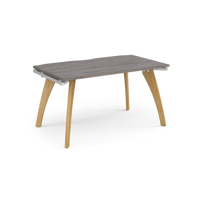 Fuze Single Desk - Grey Oak - NWOF