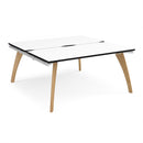 Fuze Back To Back Desks - White/Black - NWOF