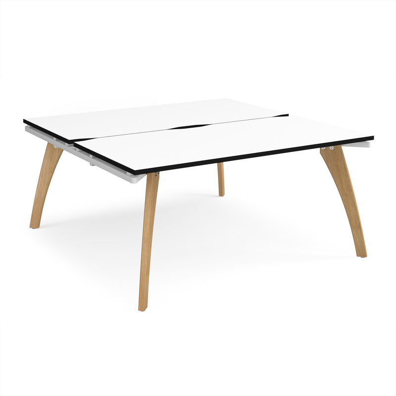 Fuze Back To Back Desks - White/Black