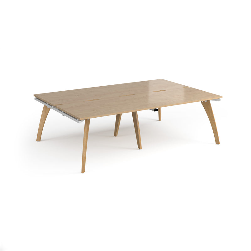 Fuze Double Back To Back Desks - Kendal Oak